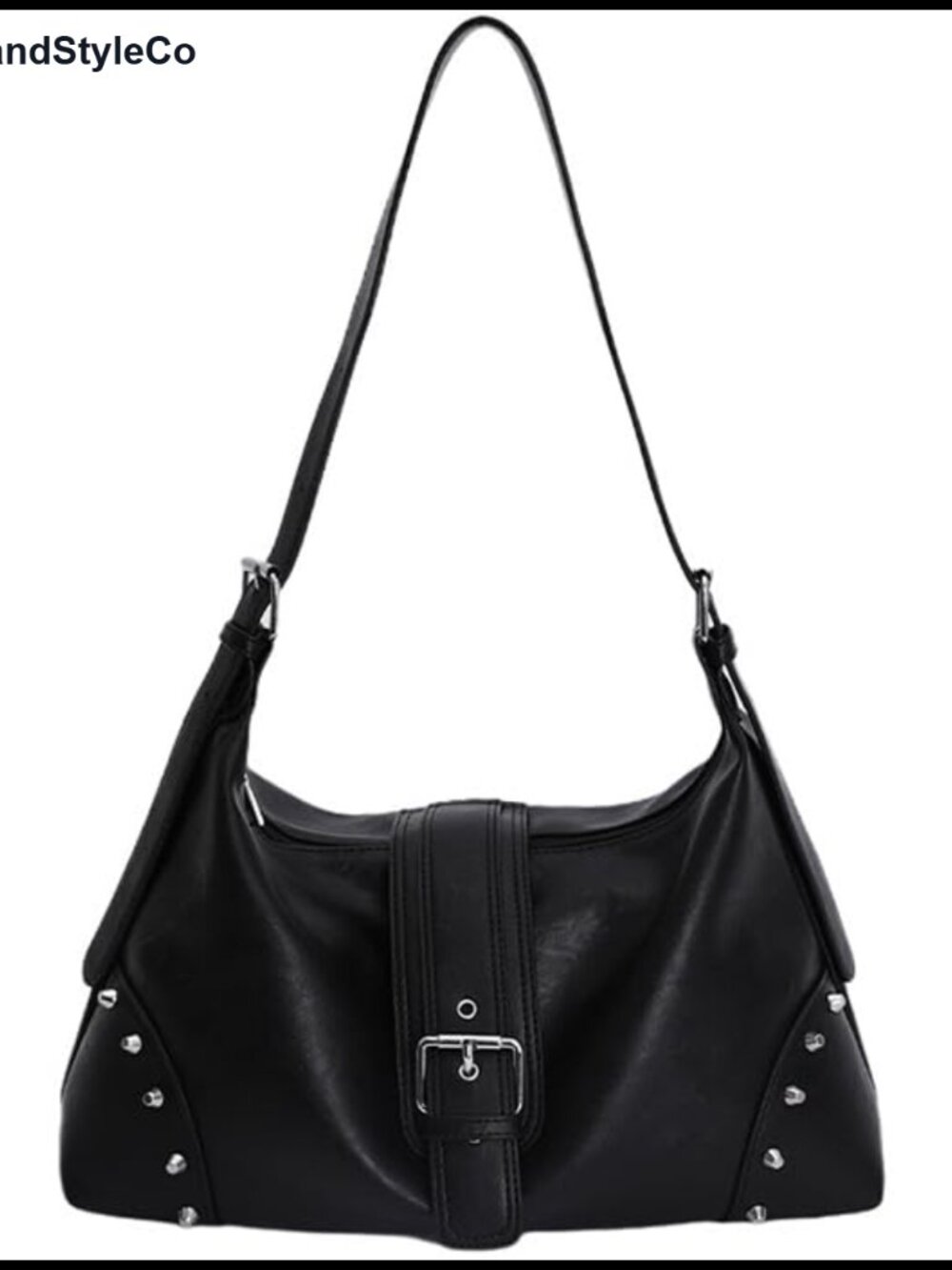 Faux leather hobo shoulder bag women crossbody slouchy handbag